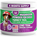 All-Natural Mushroom Powder for Dogs for Immunity, Cognition, Longevity, Bumps, and Lumps Support, Turkey Tail Mushroom for Dogs with Lion’s Mane, Reishi & Cordyceps, 4.25 oz Jar