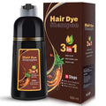 IIIMEIDU Dark Burgundy Hair Dye Shampoo - 3-in-1 Herbal Formula for Grey Coverage | 500ml