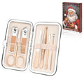 Manicure Set, Nail Clipper Set Stainless Steel Nail Clipper Kit 7 in 1 Manicure Kit Grooming Kit Nail Clippers Pedicure Kit Fingernail Toenail Clippers for Men Women Husband Boyfriend Travel Rose Gold