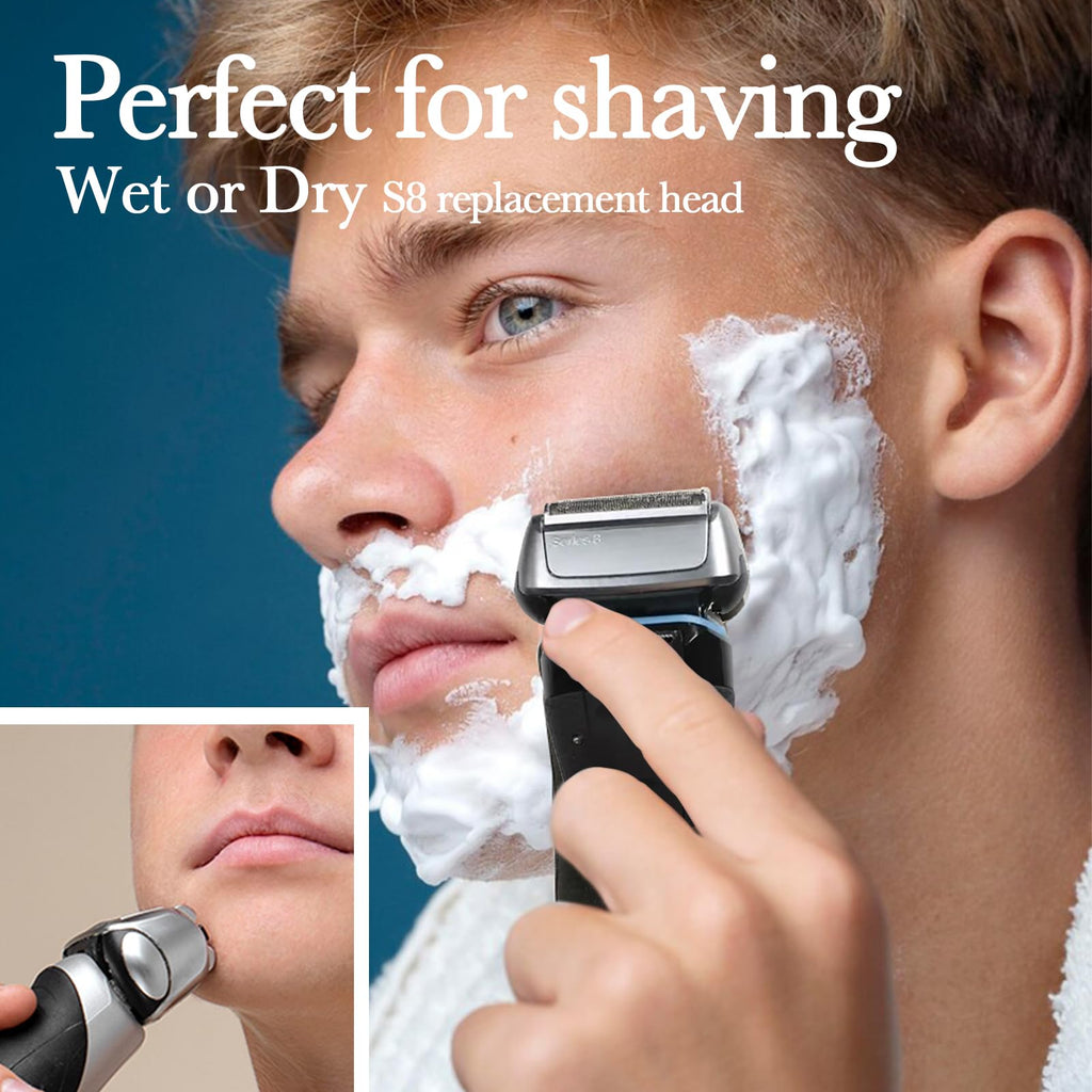 JEVONG Series 8 Wet and Dry Replacement Heads for all S8 Razors, 83M Shaver Head With Smooth and Close Shaving, No Pulliing.