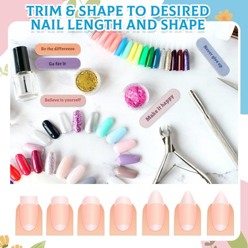 Teenyyou 60 Pcs Mini Nail Files Inspirational Gifts for Women Motivational Floral Double Sided Emery Boards Manicure Tools Employee Appreciation Encouragement Valentines Holiday Gifts(Pastel)
