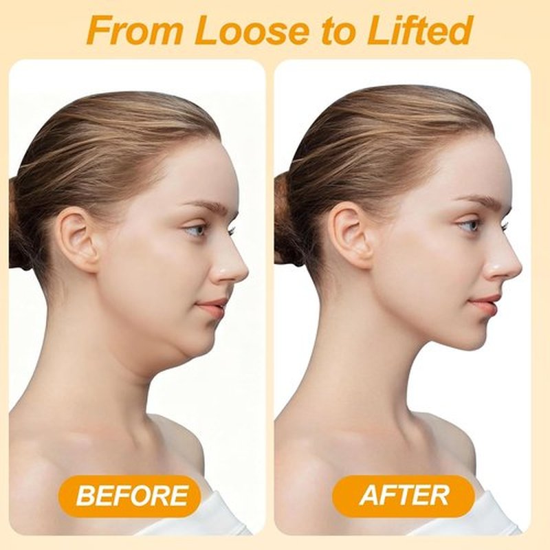Skiennix V Line Lifting Mask - Ear-Friendly Chin Strap for Sleeping | Reusable U-Shaped Double Chin Support