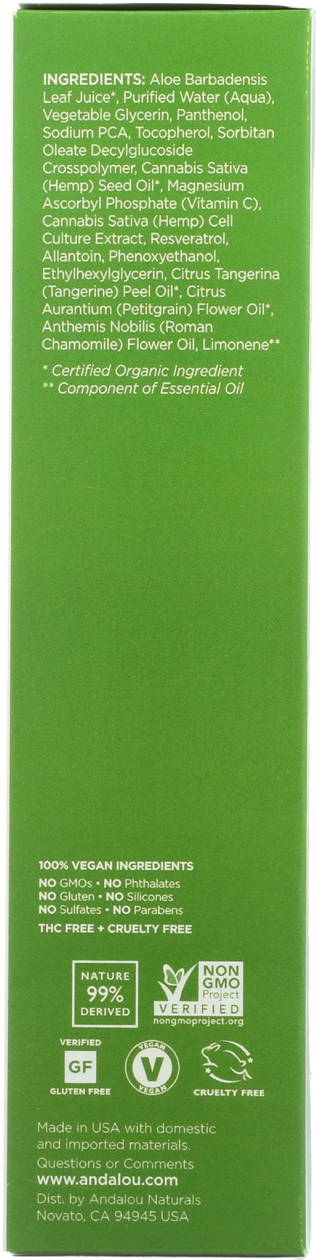 Andalou Naturals CannaCell Hydrating Toner, 6.7 Ounce