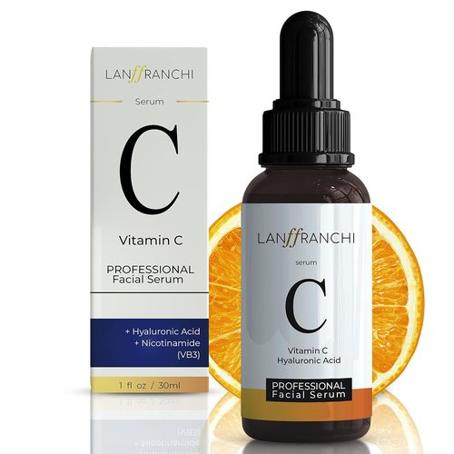 Regine Switzerland Vitamin C Face Serum - Brightening & Anti-Aging with Hyaluronic Acid | Hydrating, Fragrance-Free for All Skin Types (1 oz)