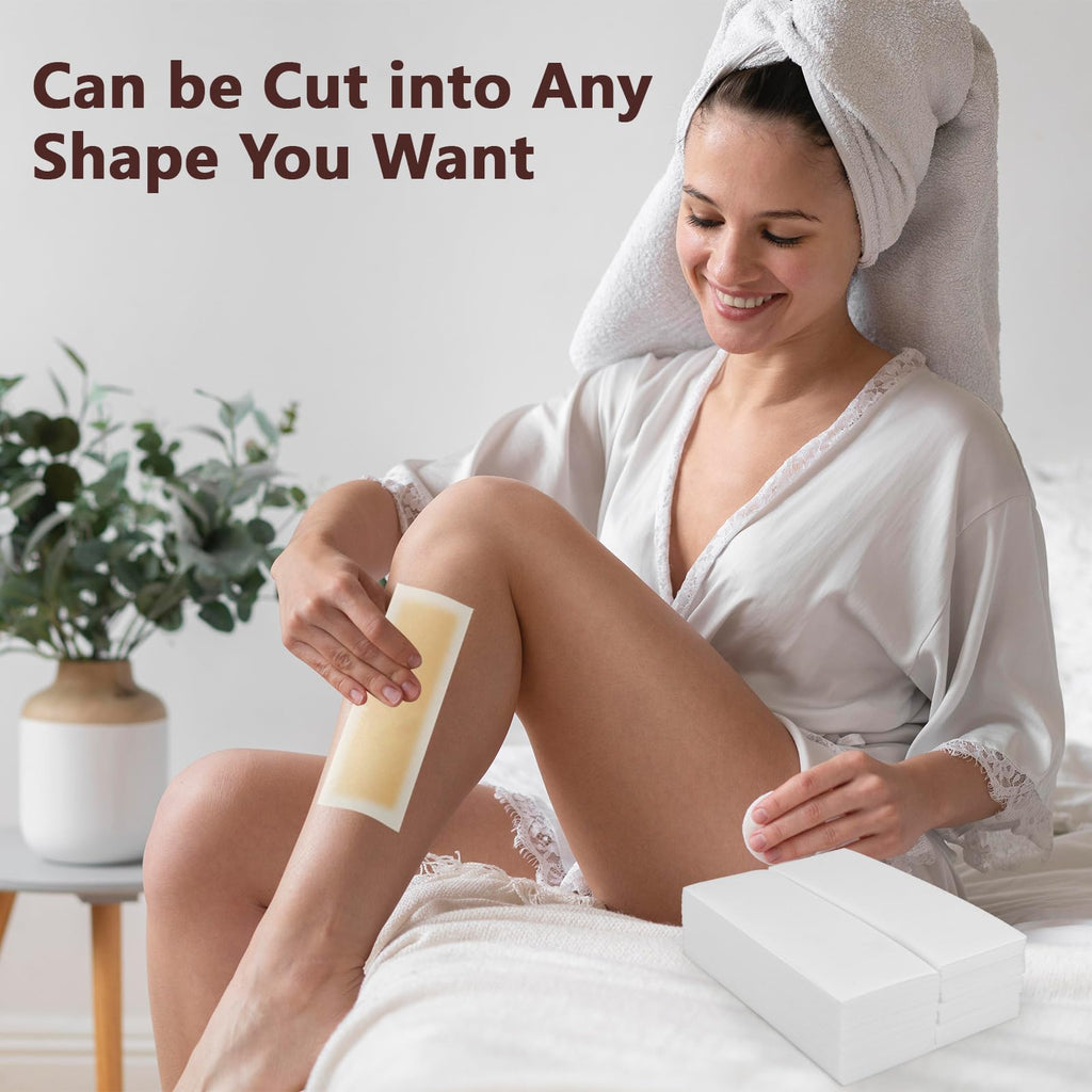 250 Pcs Large Non Woven Wax Strips for Hair Removal, 7.8''x 2.75'' Waxing Strips, Body and Facial Waxing Paper without Wax, Soft and Skin-friendly, for Face, Arms, Armpit, Chest, Back, Bikini, Leg