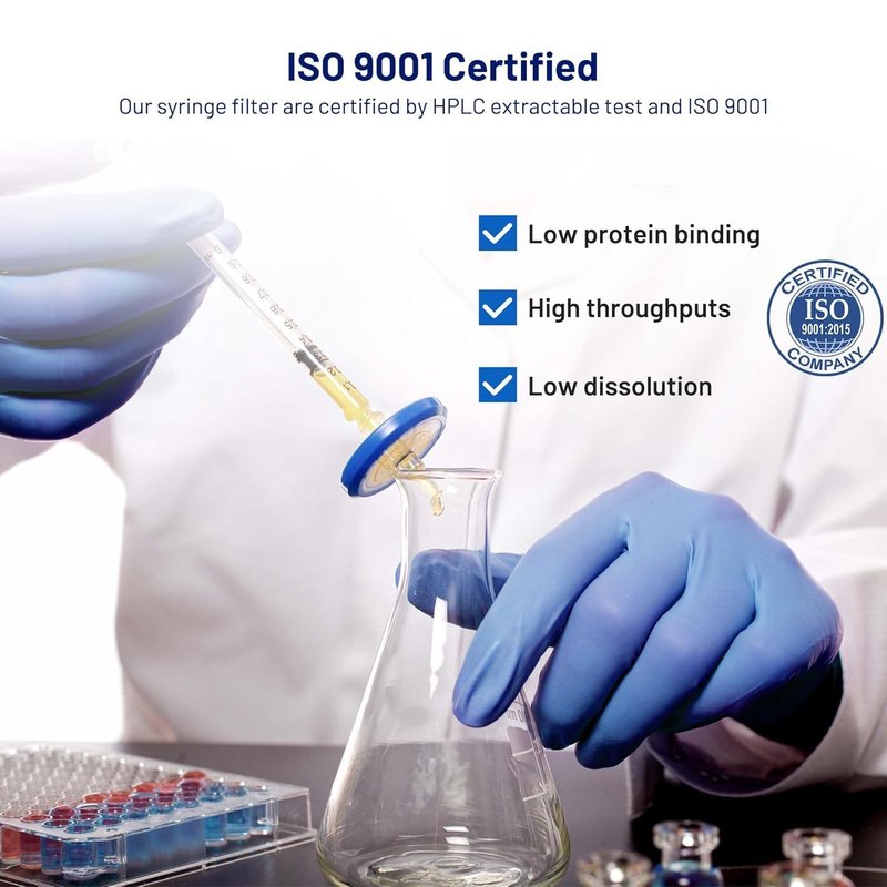 Locofiltr Syringe Filters PES Membrane, Sterile, 33mm Diameter, 0.22um Pore Size, Hydrophilic Filtration, Individually Packed, Pack of 10