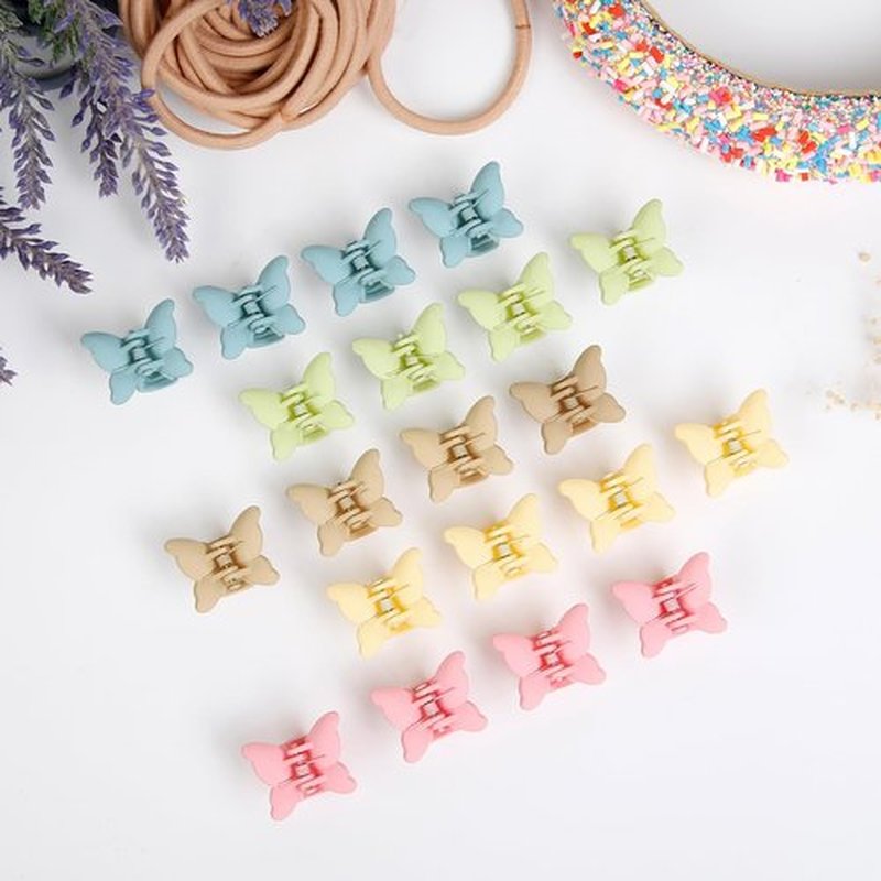40Pcs Colorful Butterfly Hair Clips - WOVOWOVO Small Hair Claw Clips Cute Butterfly Clips for Thin Fine Hair Mini Hair Clips Hair Accessories for Women Girls Birthday Christmas Gift