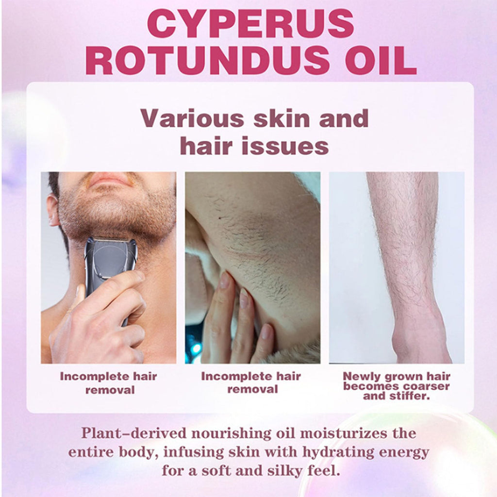 HER+ Cyperus Rotundus Oil - Hair Reduction Formula, Silky Smooth & Confident, Reducing Body Hair Growth, Easy to Use, Safe, 2 Fl Oz (2PCS)