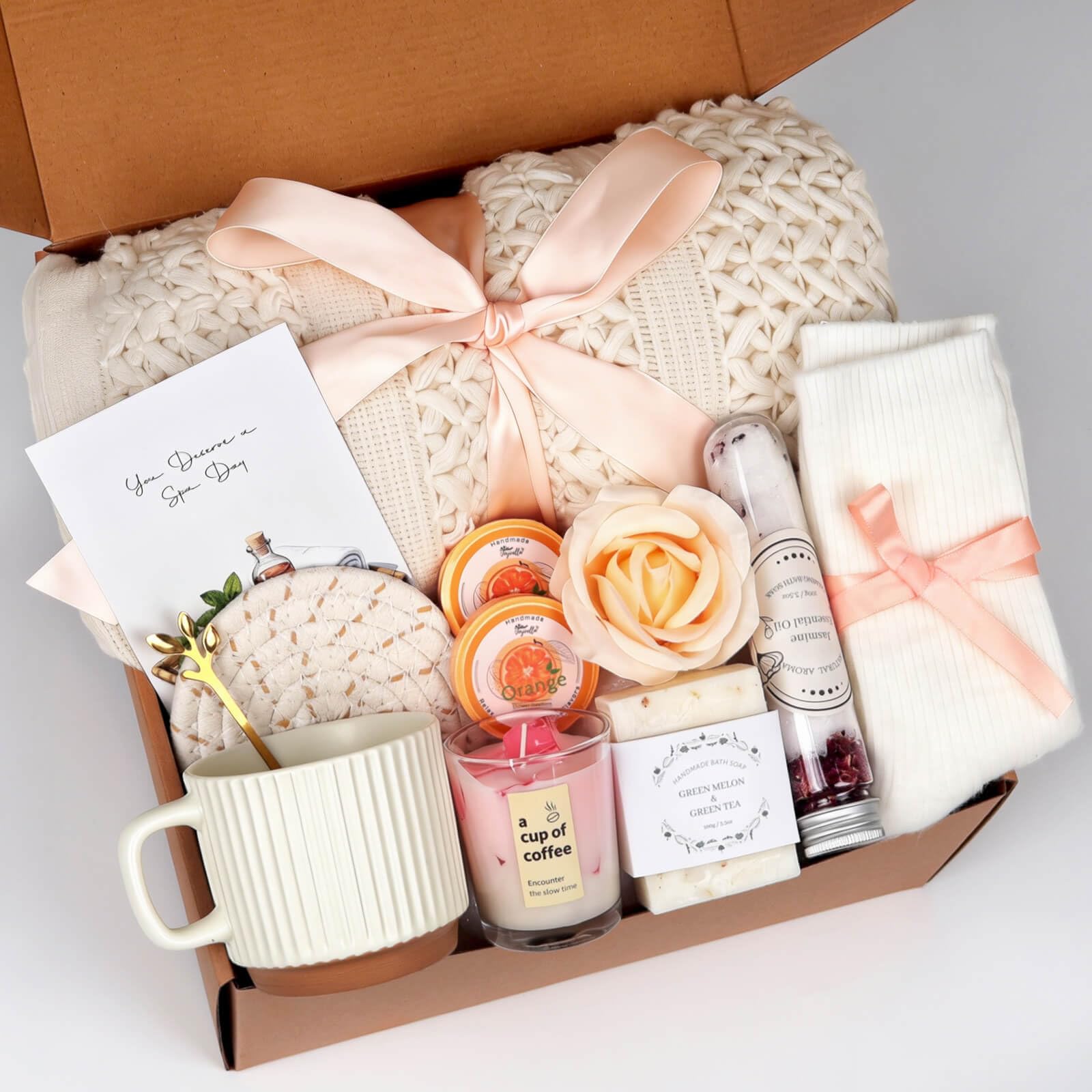 Birthday Gift for 40 50 60th Women Get Well Soon Self Care Package Unique Spa Gift Basket Set Thank You Gifts for Mom Grandma Wife Best Friend Sister Her Mothers Day