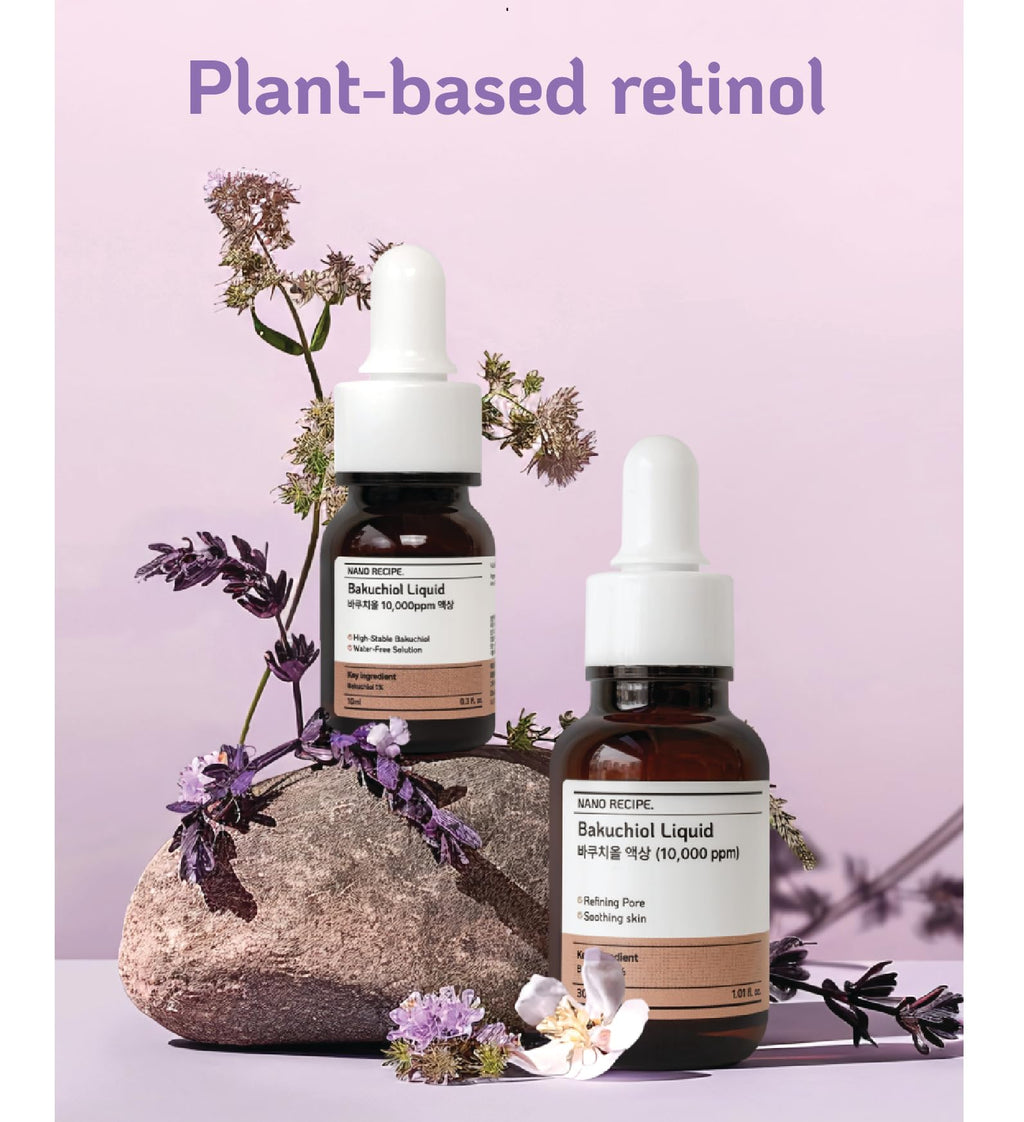 Korean Bakuchiol Concentrate Mix 2 Drops In Any Step of Your Skin Care Routine Retinol Alternative Non GMO Vegan Certificate Safe Natural Botanical Antioxidant Cold Pressed 10000ppm 10 ml