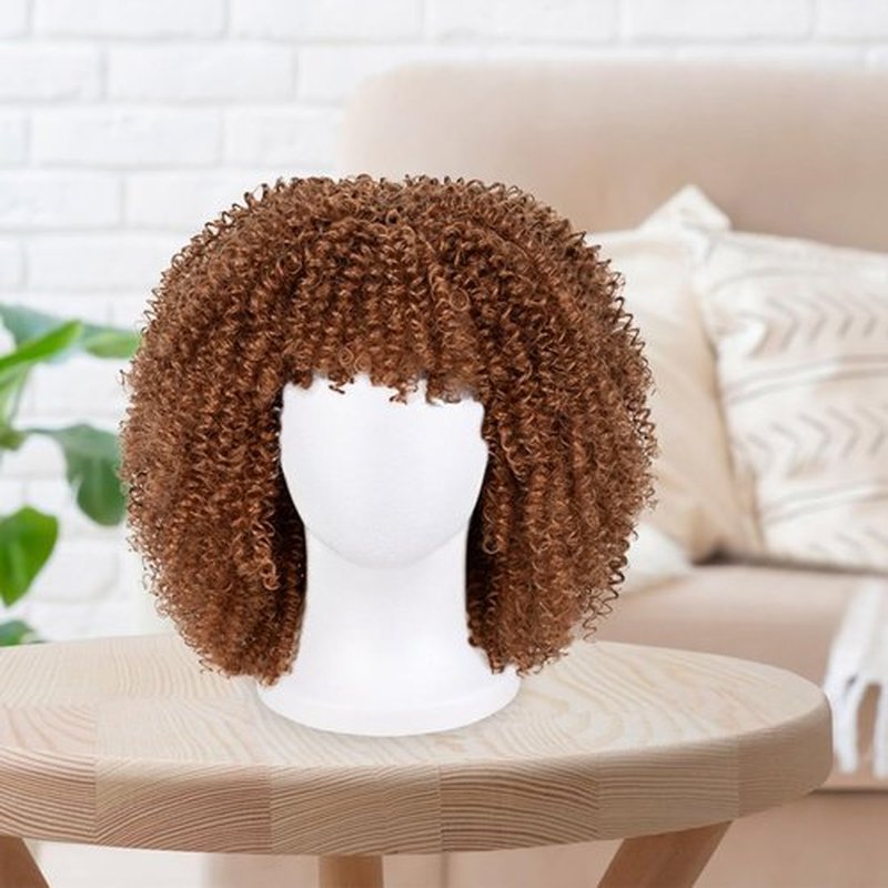COOKOO 3 PCS Faceless Foam Mannequin Head Wigs Holder Styrofoam Wig Head Stand Wigs Foam Heads for Style, Model Hats ,Display Hair, and Hairpieces, Mask ,Home, Salon and Travel (3 Pieces)