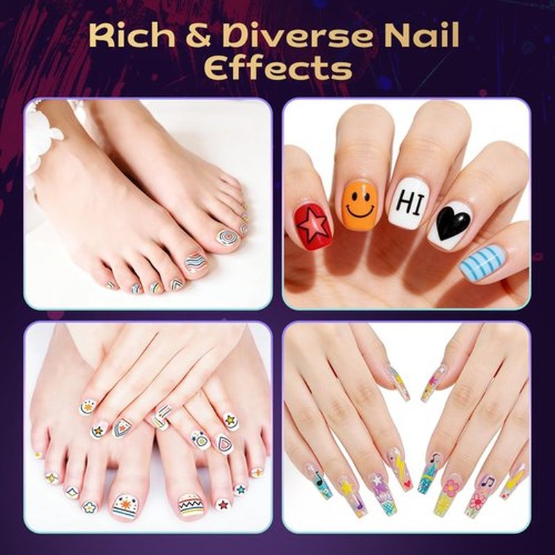 24 Colors Nail Art Pens Set,3D Gel Nail Polish Pen Water-based Quick Drying,Dual-Tip Nail Art Markers Acrylic Paint Markers for DIY Nail Art Design Drawing Nail Point Painting Liner Pen Manicure Tools