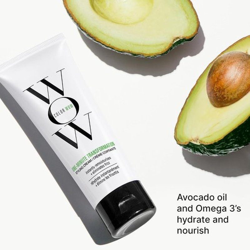 COLOR WOW One Minute Transformation - Instant Frizz Fix Styling Cream | Nourishing Avocado Oil & Omega 3's for Smooth, Silky Hair