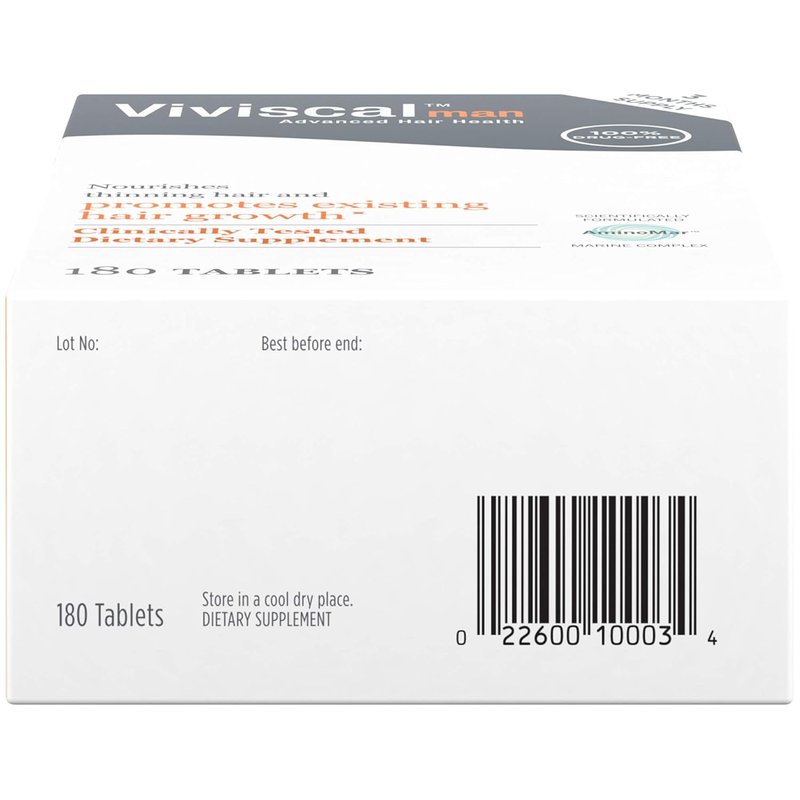 Viviscal Men's Hair Growth Supplements - Clinically Proven Collagen Complex | 180 Tablets for Thicker, Fuller Hair