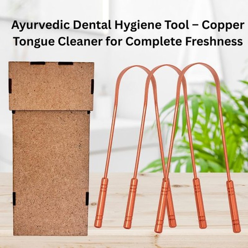 ALADEAN Copper Tongue Cleaner with Case, Pack of 3, Tongue Scraper for Adults, Oral Care & Hygiene (3pc Pack)