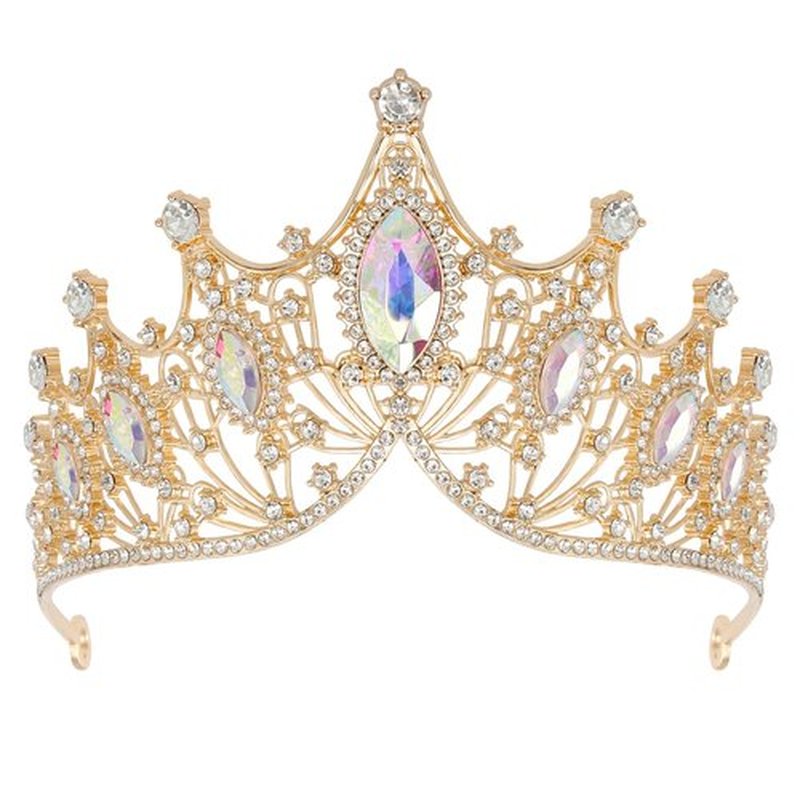 AIBFRID Tiaras Headbands Crown for Women and Girls, Princess Rhinestone Crown for Bridal, Crystal Queen Tiara Head Band Hair Accessories for Prom Wedding and Party