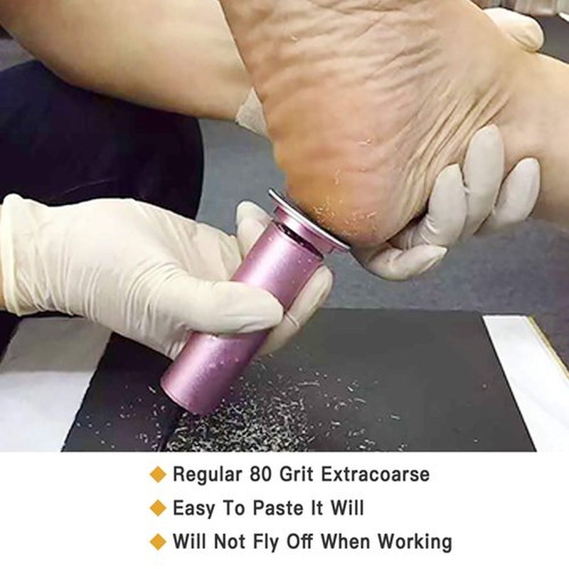 Akamino 120 Pieces Replacement Sandpaper Discs for Electric Foot File - Professional Callus Remover Tool Sandpaper Pad for Men Women Dead Cracked Hard Skin Calluses
