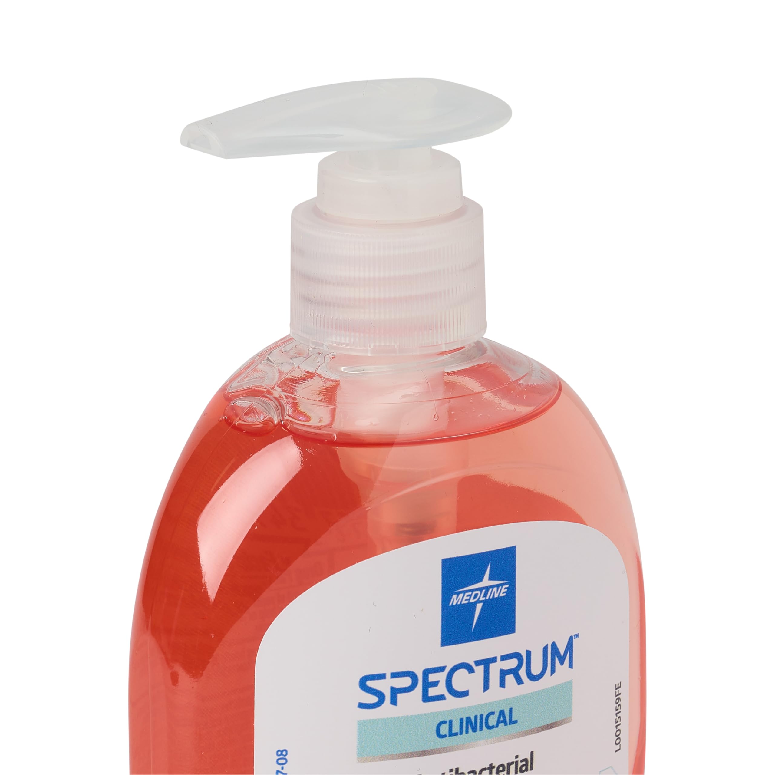 Medline Spectrum Clinical Antibacterial Liquid Hand Soap with 13% BZK, Pump Bottle, 7.5 oz., Case of 12