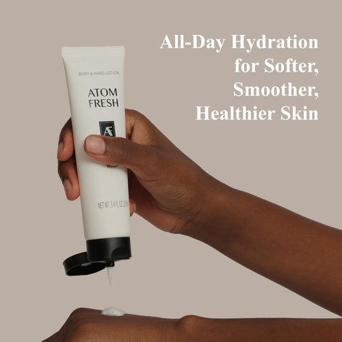 Atom Fresh Hand Cream for Women, Rose Freesia Oud | Deep Repair Hand Lotion with Ceramides & Niacinamide | Strengthens Skin Barrier & Soothes Dry, Sensitive Hands | Fast-Absorbing, Vegan (3.4 fl oz)
