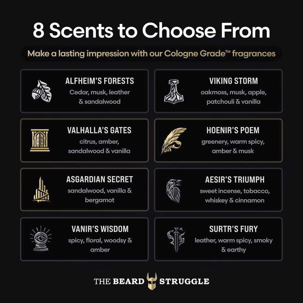 The Beard Struggle Men's Body Wash Valhalla's Gates - Gold Collection - Skin Cleaning Agent - Natural Body Wash - Shower Gel Liquid Soap - 240 mL / 8 US. fl. oz.