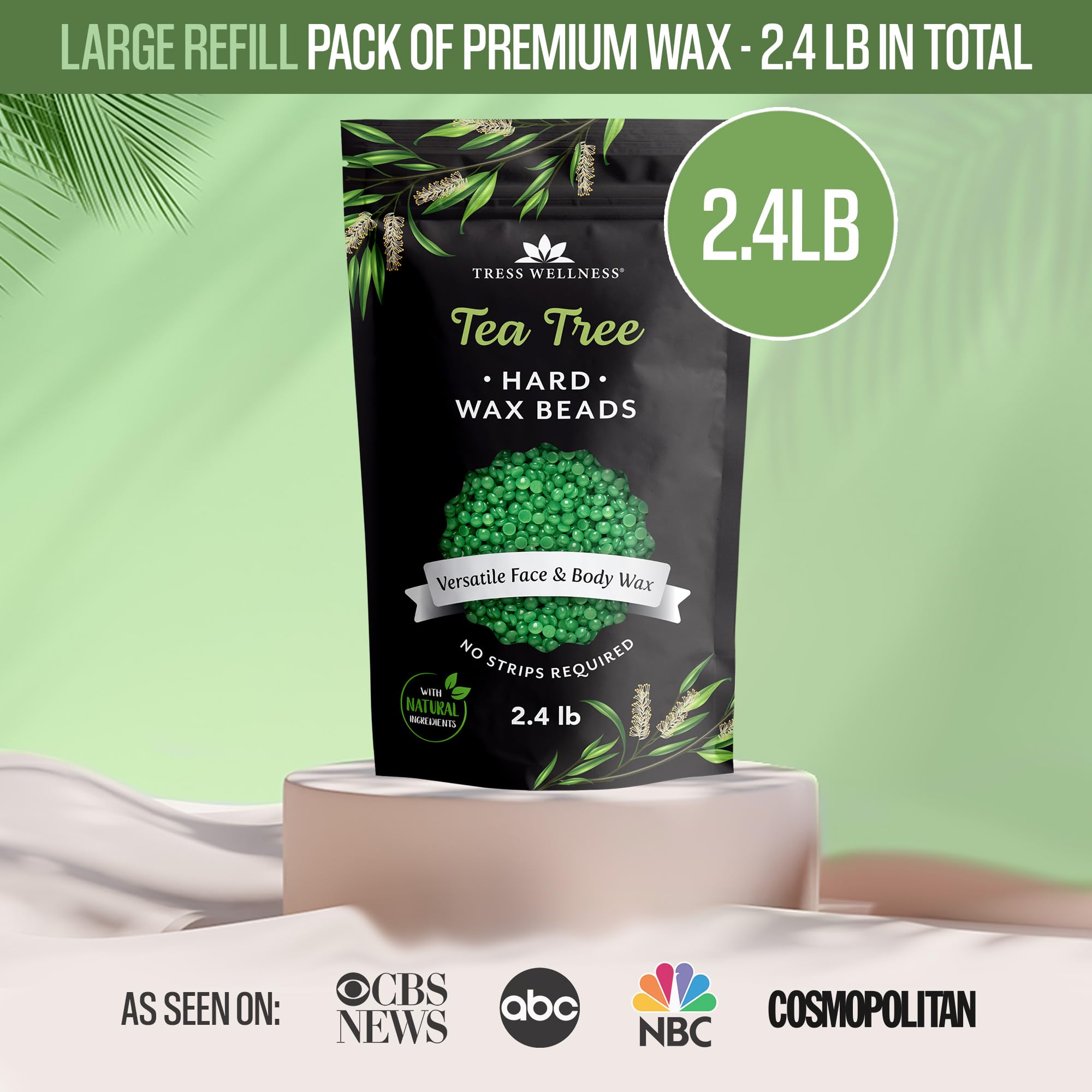 Tress Wellness Hard wax beads - For sensitive skin - Tea tree 2.4lb