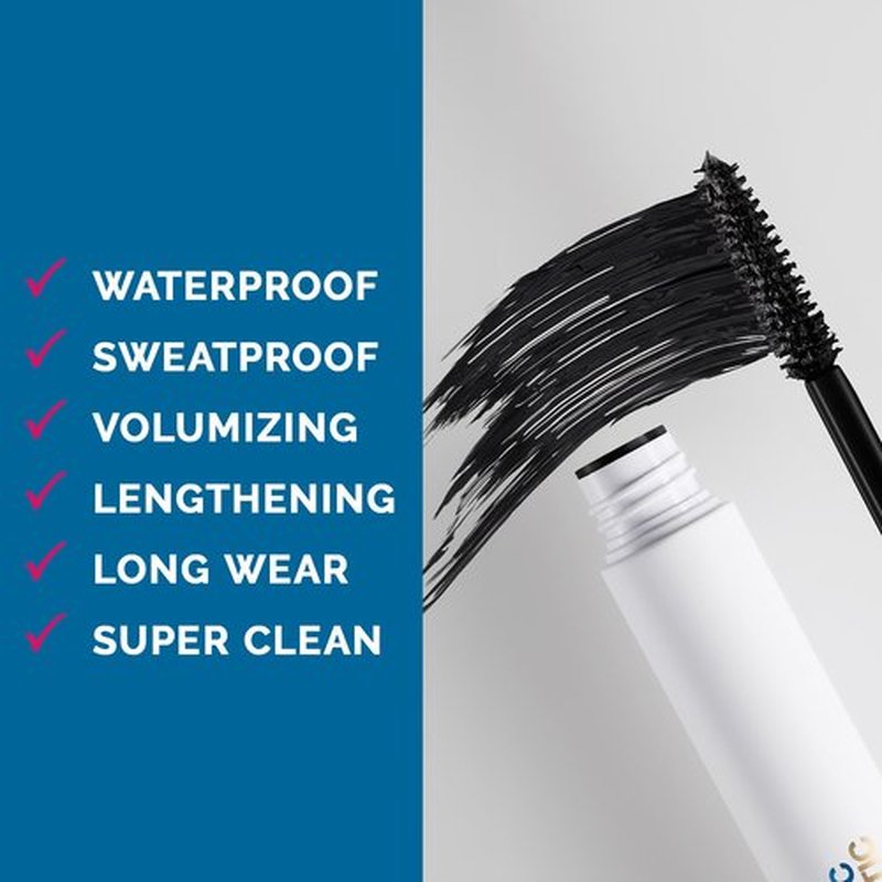 G.O.A.T Waterproof Mascara - Vegan, Nontoxic Formula for Volumizing & Amplifying Lashes | Infused with Peptides & Hyaluronic Acid