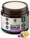 Tallowbourn Grass-Fed Beef Tallow Balm for Face & Body – Nourishing Moisturizer with Shea Butter, Jojoba Oil, Honey & Beeswax – Revitalizing Hydration for Dry Skin – Lavender and Lemon – 2 oz