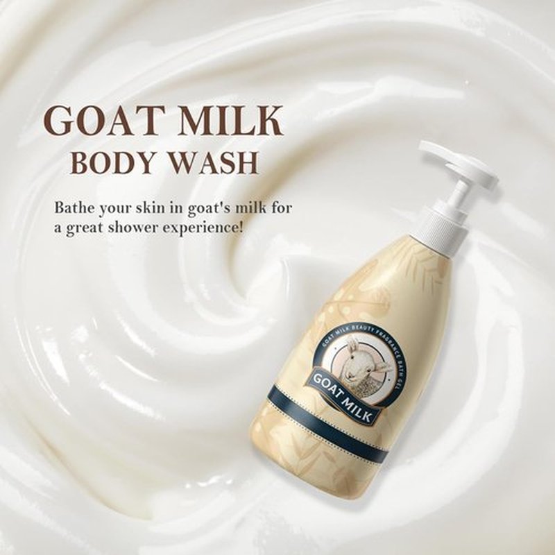 Skiennix Goat Milk Body Wash - Hydrating Shower Gel for All Skin Types | Nourishing Cleanser, 500 ML