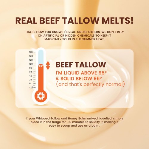 Jardient Beef Tallow Honey Balm for Skin: 100% Grass-Fed Beef Tallow Moisturizer For Face and Body - Organic Moisturizer Cream with Olive Oil Manuka Honey for Eczema and Dry Skin 2OZ