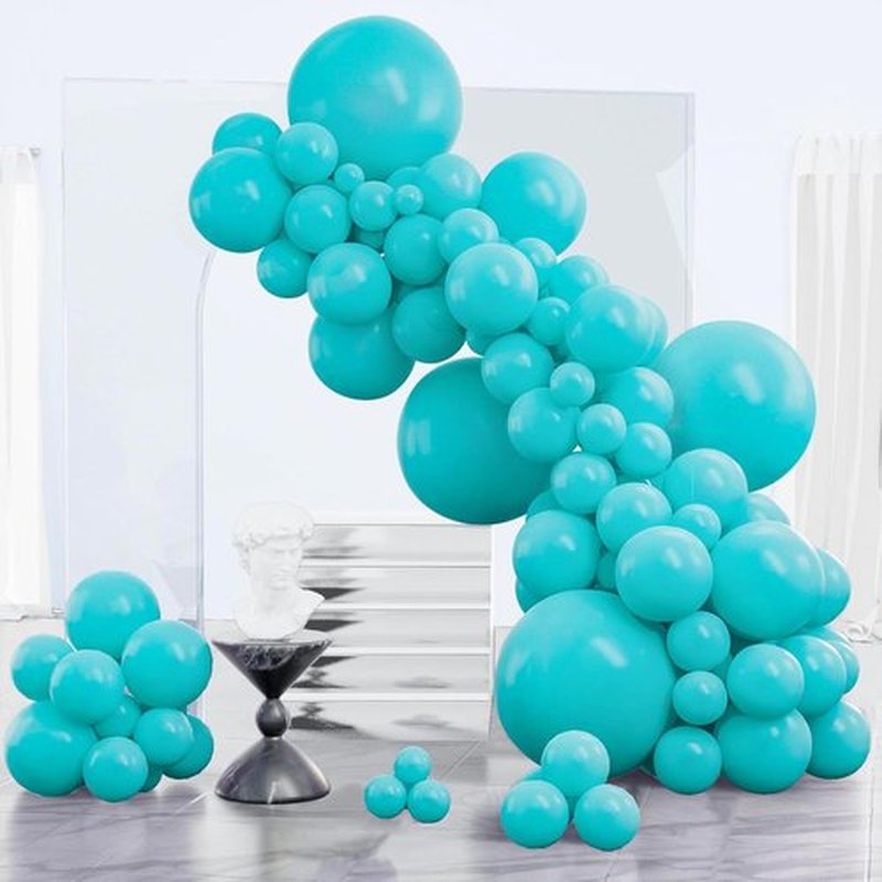 PartyWoo Teal Balloon Arch Kit - 152pcs in Various Sizes for Baby Showers, Graduations & Parties
