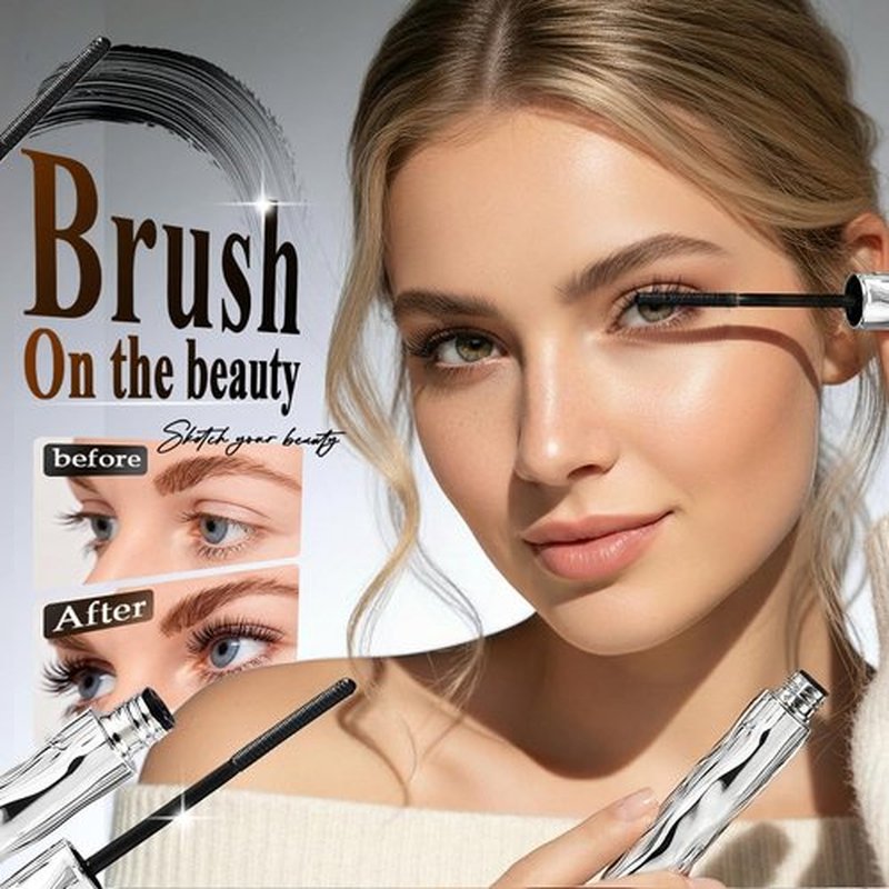 Skiennix Tubular Eyelash Primer - Waterproof Curling Mascara for Women | 2-Pack Black