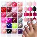 LuckForever 576pc Press on Toenails Women Toe Fake Nail with Adhesive Tab, Gel Fake Toenails Press ons Nails Short Square Glue on Toenail Acrylic Toes Nails False Presson Stick Toenail for Feet