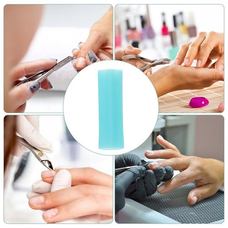 6Pcs Silicone Cuticle silicone cuticle cover protector nail nippers sleeve Nippers Cover (Random Color))