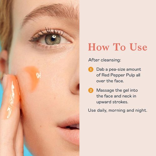 Erborian Red Pepper Pulp Hydrating Gel - Energizing Facial Moisturizer for Bright, Refreshed Skin - Korean Skin Therapy