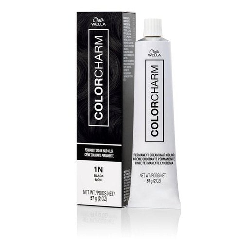COLORCHARM Permanent Cream Hair Color, 1N Black, 2 oz.