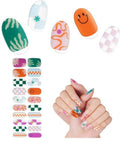 LabTabBa 20pcs Semi Cured Gel Nail Strips Salon Quality DIY Wraps UV Light Required