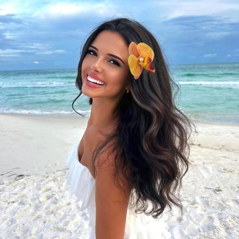 Hawaiian Flower Hair Clips, Bohemian Butterfly Orchid Hairpin, Artificial Tropical Phalaenopsis Hair Barrette for Seaside Holiday, Bridal Hair Accessories Pins Headwear for Women Girl（4 inches;7pcs)