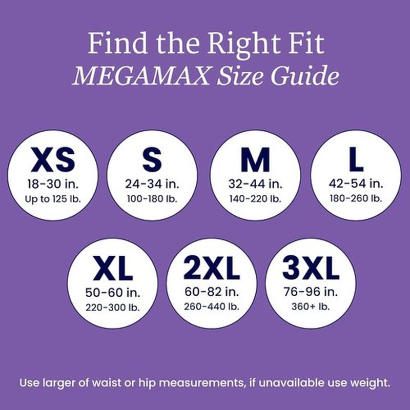 NorthShore MegaMax Adult Diapers - 12-Hour Protection for Heavy Leaks | Medium, 10 Count, White, 32-44 Inches