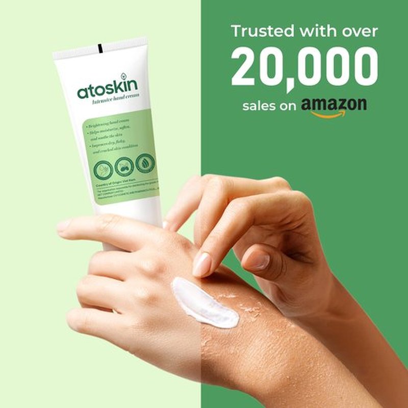 Atoskin Intensive Hand Cream – Deep Moisturizing & Soothing for Dry, Rough, Cracked Hands – Non-Corticoid Formula (2.12oz)