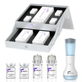Micro Infusion System for Face & Neck-Micro Infusion Kit to Leave Skin Firmer & Smoother-0.25mm Facial Stamp with Collagen & Hyaluronic Acid Serum for At Home Glow and Anti-aging-1 Month Supply