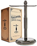 Gentleman Jon Shaving Stand - Heavy Duty Gunmetal Razor & Brush Holder with Weighted Base | Perfect for Wet Shave Kits