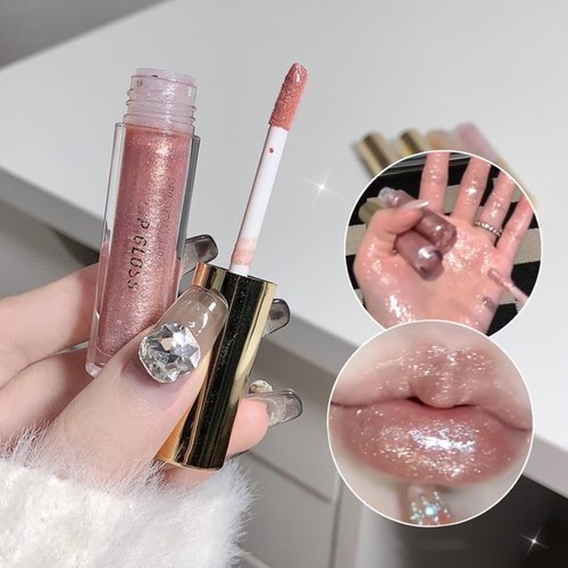 Petansy Shimmery Glitter Lip Gloss Set - 5 Hydrating Colors for Nourished, Plump Lips