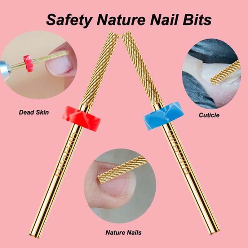 BITNBITH Nail Drill Bit 3/32", Cuticle Remover Drill Bit Professional Carbide Nail Buffer Drill Bit for Nail Prep Nail Bed File Dead Skin Cleaning,Manicure Drill Bit Nail Supplies Home Salon,Fine