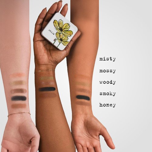stila Pocket Play Eye Shadow Palette | 5 Silky Powder Shades for Eyes, Face, Highlight & Contour | Compact, Travel-Friendly, Blendable Formula | Matte & Shimmer, Neutral & Bold Tones