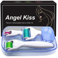Derma Roller for Face, Body, Scalp, Beard - Angel Kiss 4 in 1 Titanium Microneedling Roller Set