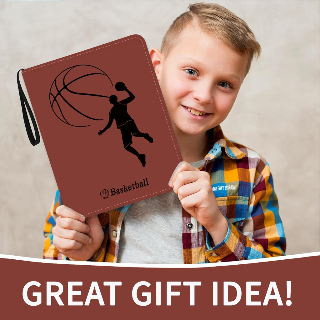 Basketball Card Binder,2025-26 Sports Trading Card with Sleeves Holder Album,400 Pockets Basketball Card Holder,2026 Portable Collection Card Ablum, Game Card Case book With Zipper