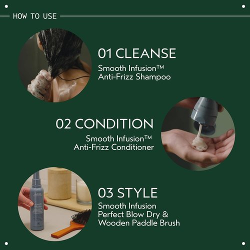 Aveda Smooth Infusion Anti-Frizz Shampoo & Conditioner Set - Controls Frizz & Humidity | 6.7 Fl Oz