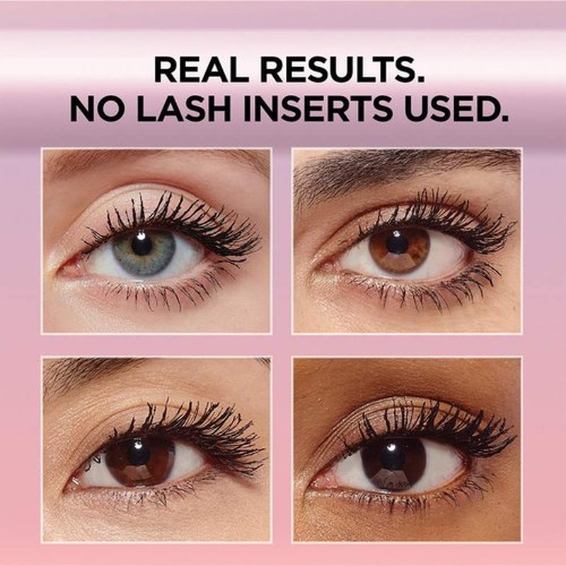 L'Oreal Paris Makeup Air Volume Mega Mascara, Lightweight & Long-lasting Volumizing Mascara for Voluminous Eyelashes, Waterproof Blackest Black, 0.3 Fl Oz