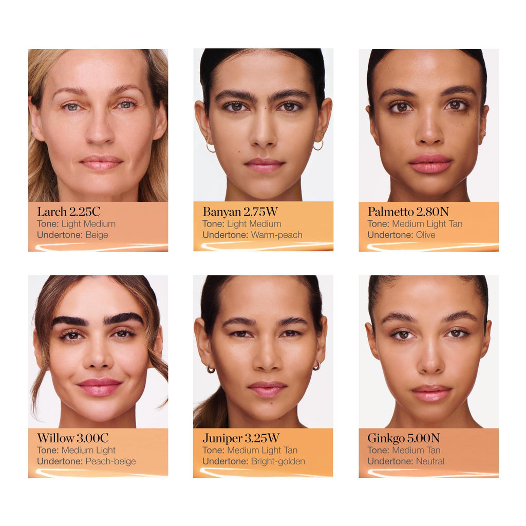 Ogee Complexion Perfecting Liquid Foundation - Lightweight Tinted Moisturizer For Face (Palmetto 2.80N - Medium Light Tan, Olive Undertones) - with Vitamin C & Jojoba Oil - Certified Organic