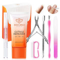 Modelones Cuticle Remover Kit - Complete Cuticle Care Set with Trimmer, Oil & Nipper for DIY Manicure